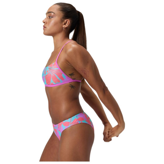 Speedo Γυναικείο μαγιό Allover Digital Cross Back Crop Top Speedo Γυναικείο μαγιό Allover Digital Cross Back Crop Top